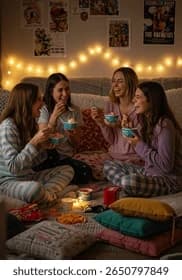 Girl's friend group but you're a boy(Sleepover) thumbnail