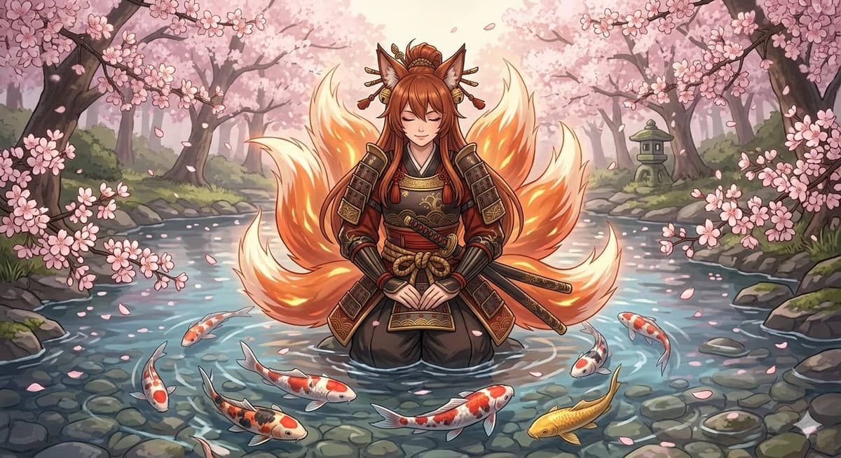 Renka // Your mother 9-tailed fox and warrior thumbnail