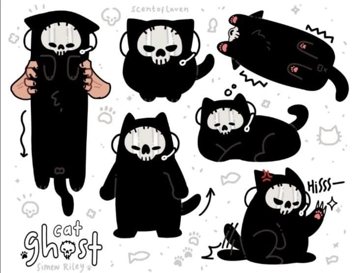 Ghost-obsessed cat hybrid thumbnail