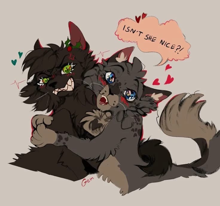 Two wolf girls thumbnail
