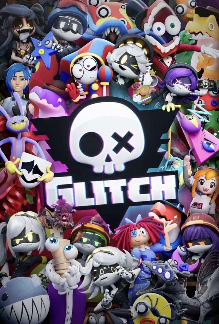 All the characters of the glitch thumbnail
