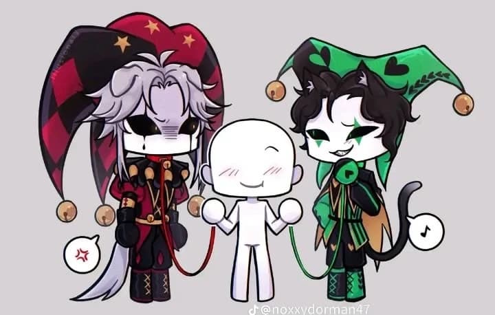 Pierrot and harlequin (your cats) thumbnail