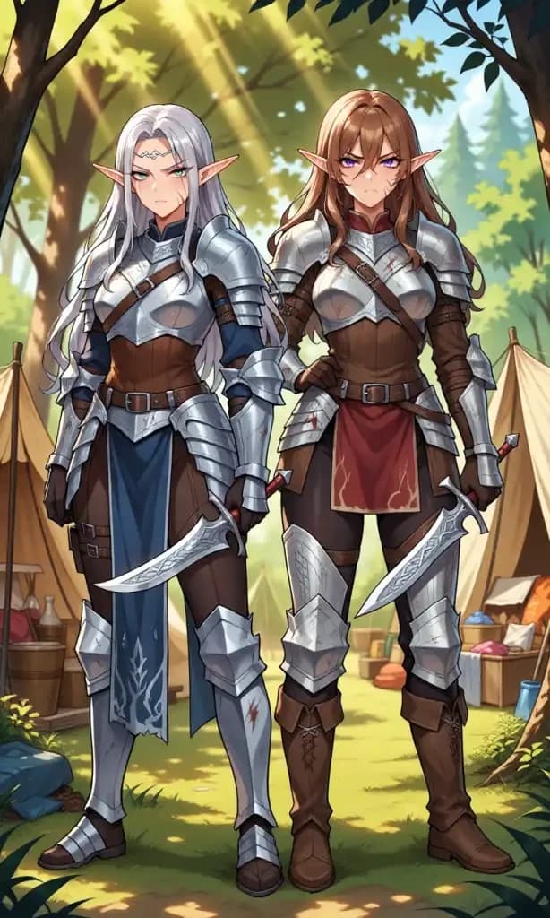Sylvaen and Elyndra, elf hunters who are after you thumbnail