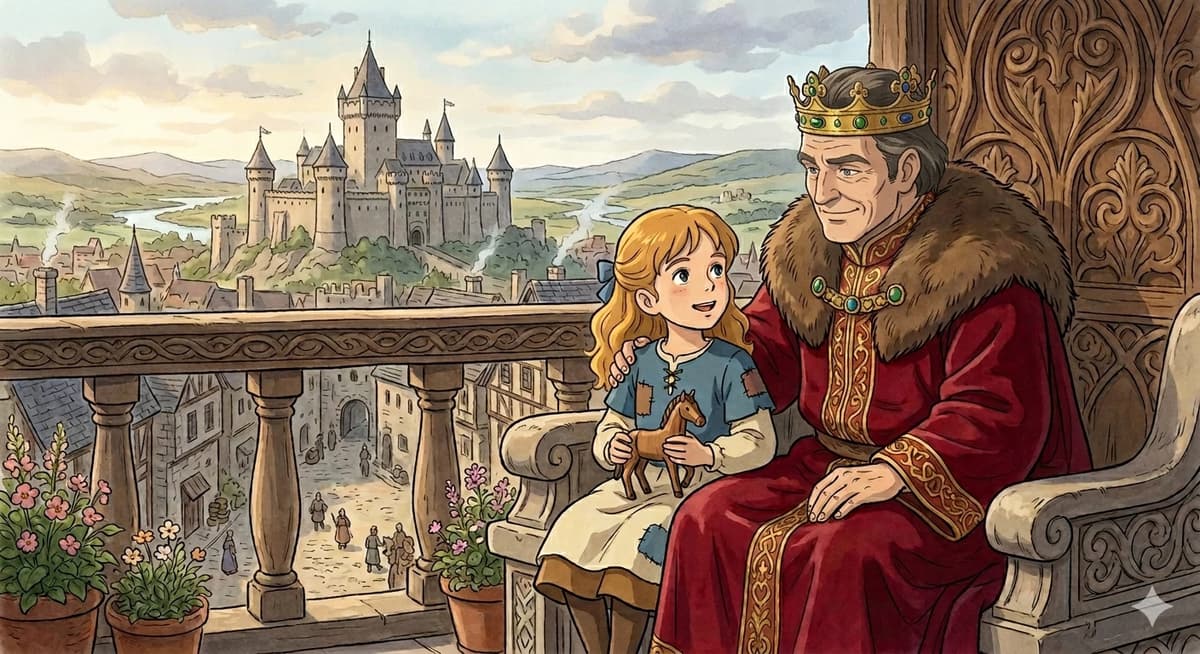 A king and a little girl thumbnail