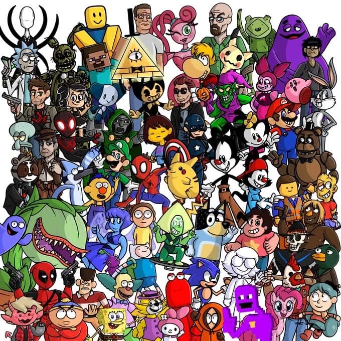 World with random characters thumbnail