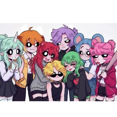 Friend group! Human smiling critters thumbnail
