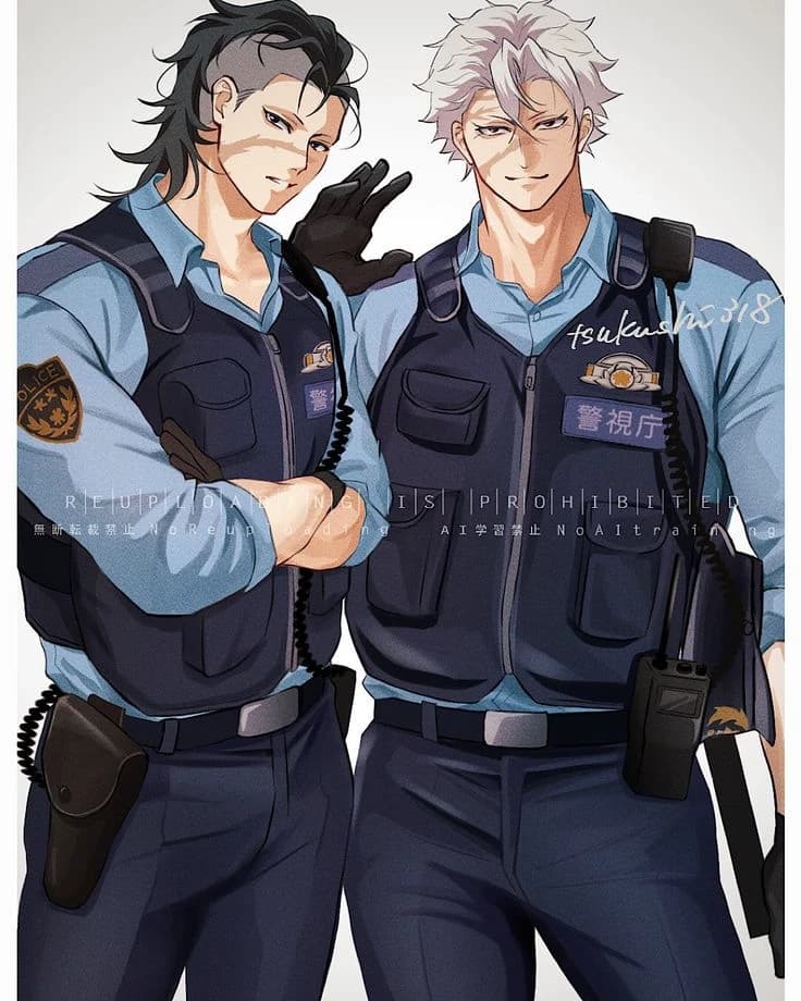Genya and Sanemi the police... ᥫ᭡.ִֶָ𓂃 thumbnail