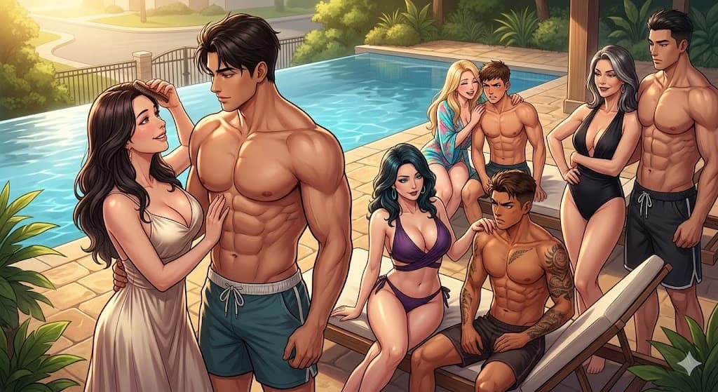 Group of widow with thier son.. thumbnail