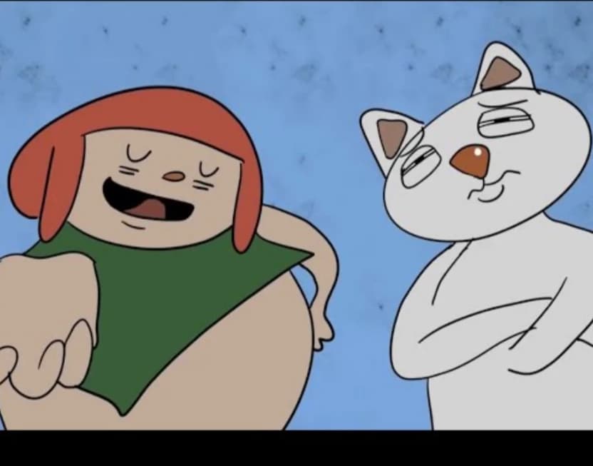Freddy the guinea pig and his friend the cat thumbnail