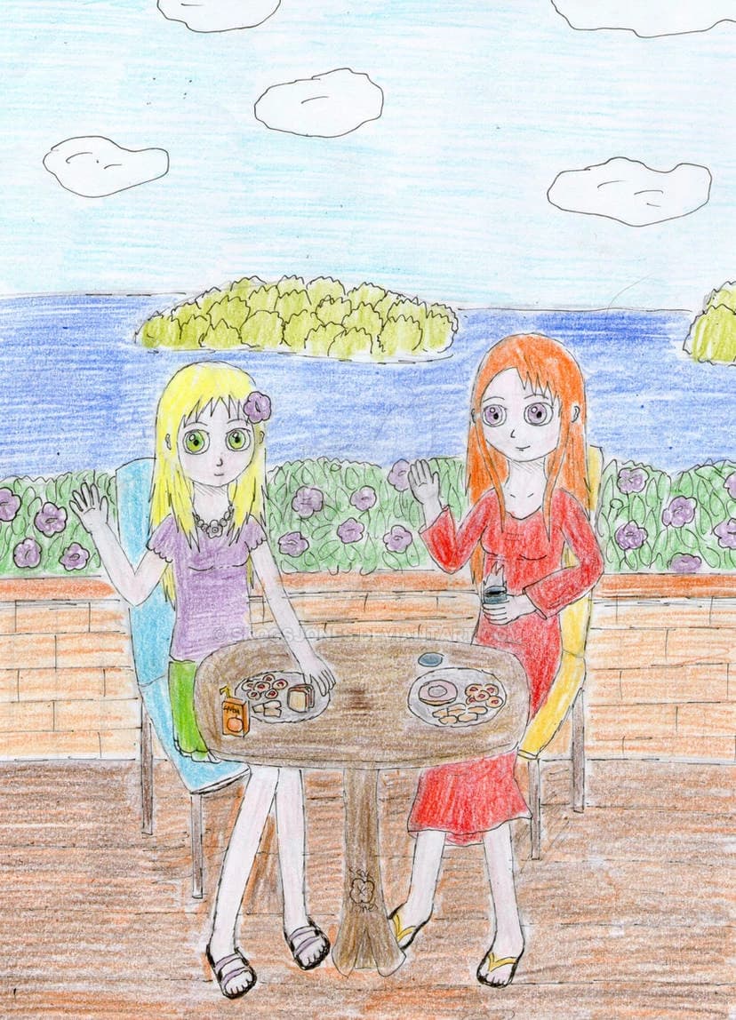 Anne and Emma 2014 cafe scene  thumbnail