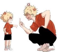Bakugo and his little sibling. (You are his brother)  thumbnail