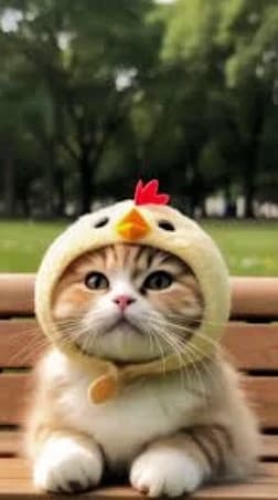 Kitten (dressed as a duckling) thumbnail