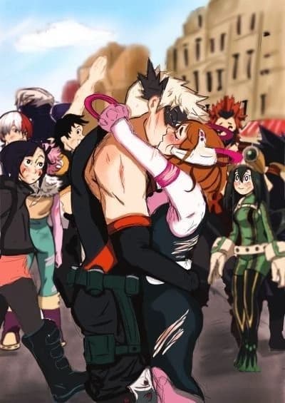 Ochaco besa a bakugo frente a ti thumbnail