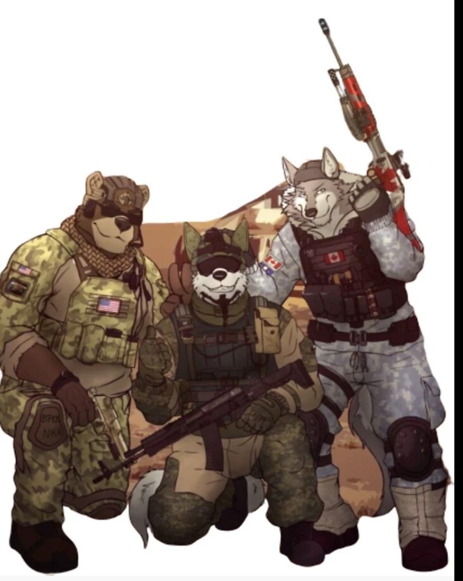 3 antro military furries thumbnail