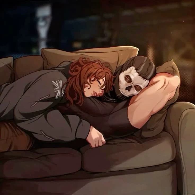 You found yourself sleeping in Ghost's arms! thumbnail