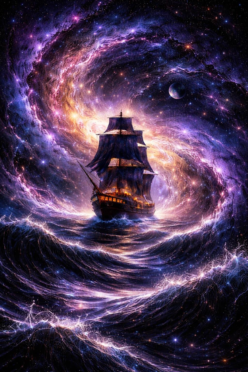 Ship, water, space, current  thumbnail