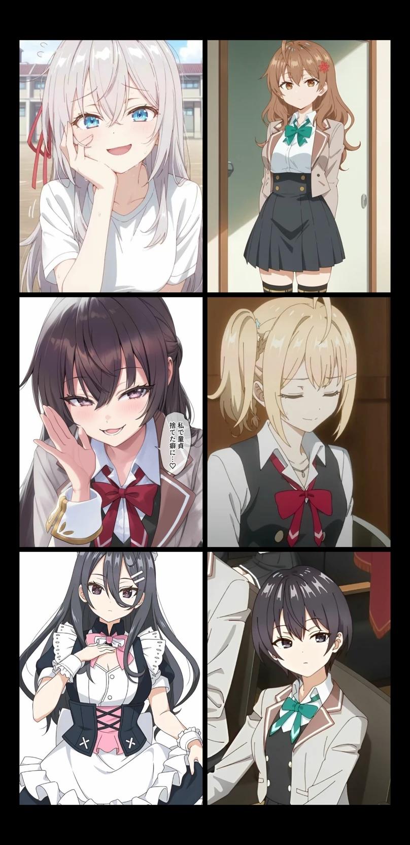 Alya🤍, Masha🧡, Yuki💜, Nonoa💛, Chisaky🩶 and Ayano🖤 thumbnail