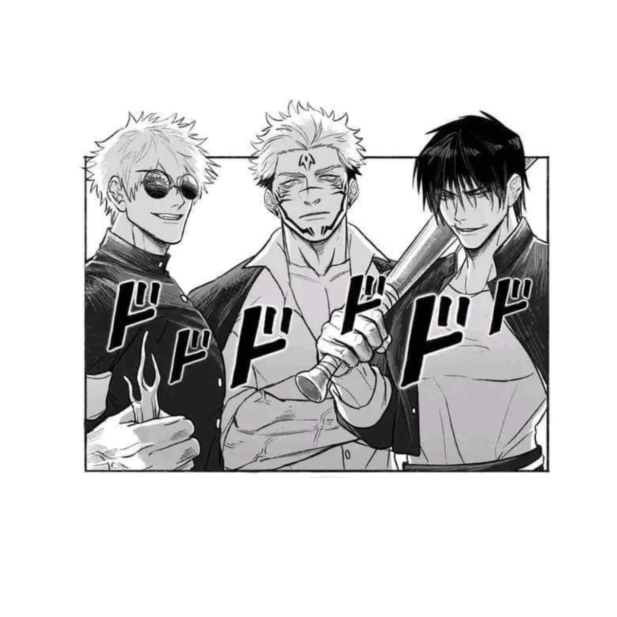 Ryomen Sukuna, Gojo Satoru y Toji Fushiguro. | 2 thumbnail