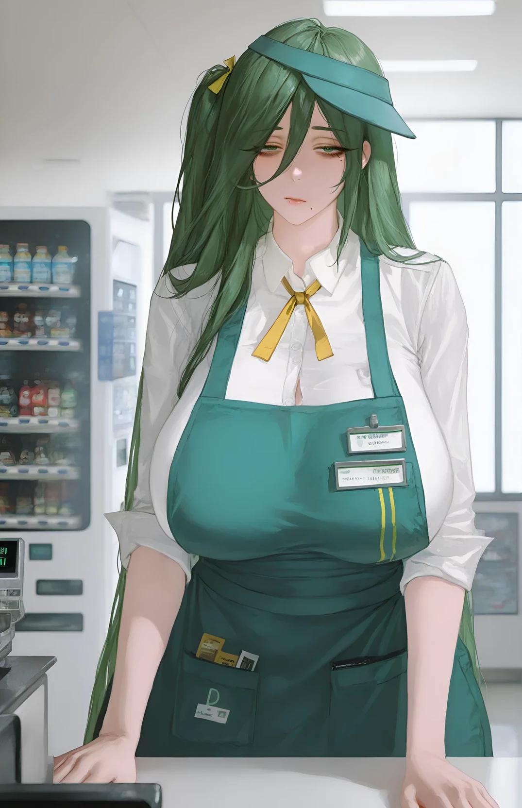 Tuva | Depressive busty cashier thumbnail