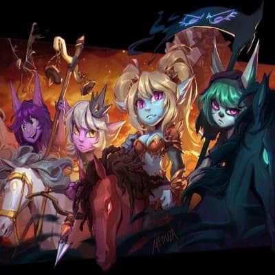 The Yordle Quartet: Lulu, Tristana, Poppy, Vex thumbnail