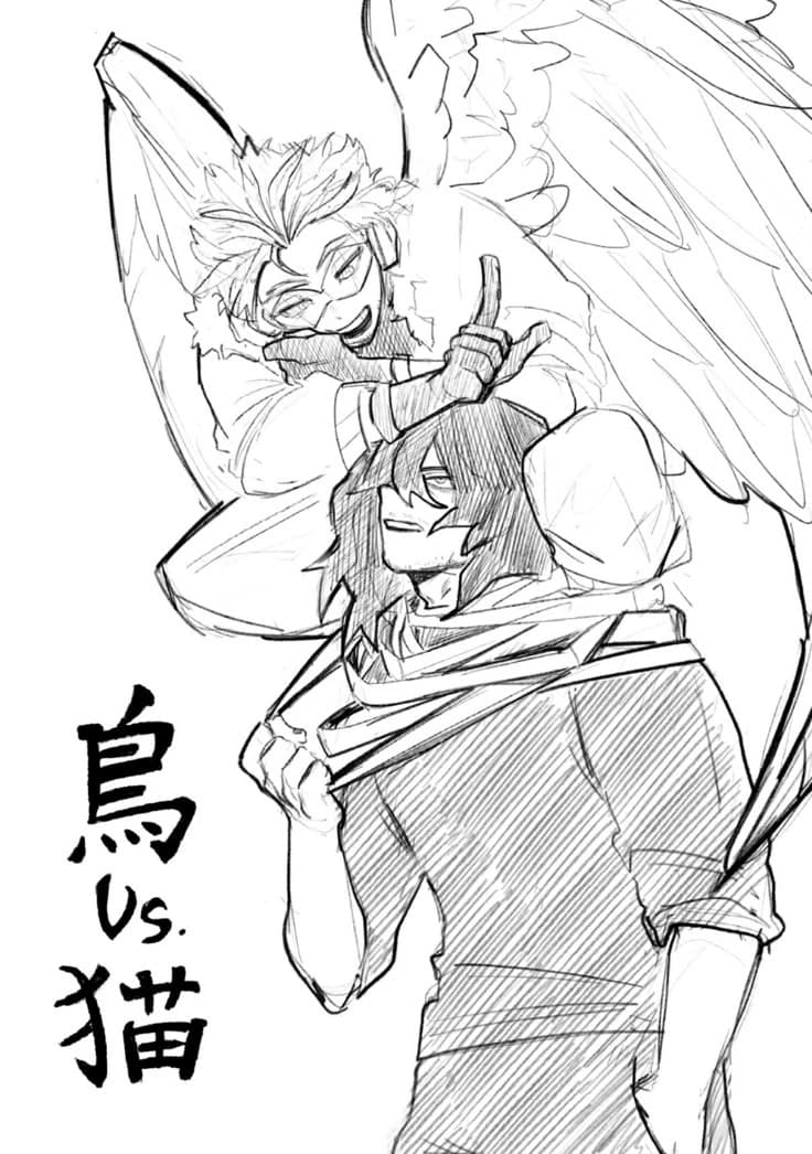 Aizawa and Hawks  thumbnail