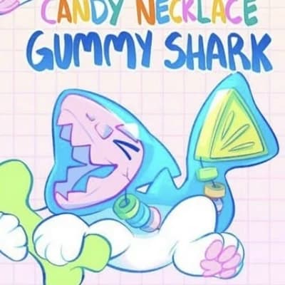 Candy necklace gummy shark thumbnail