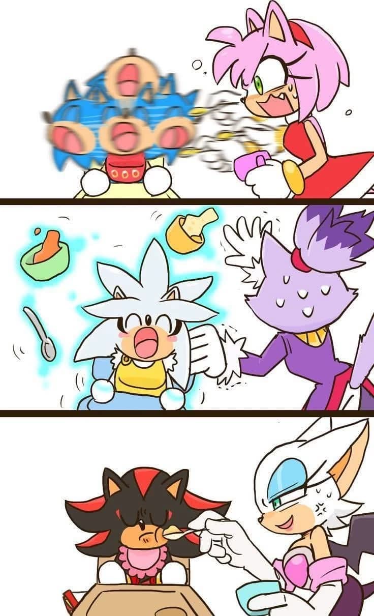 Amy, Blaze and Rogue Problems Taking Care of Sonic and Silver and Shadow by Accident thumbnail