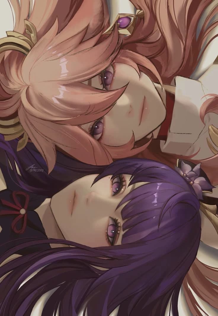 Raiden Ei and Yae Miko thumbnail