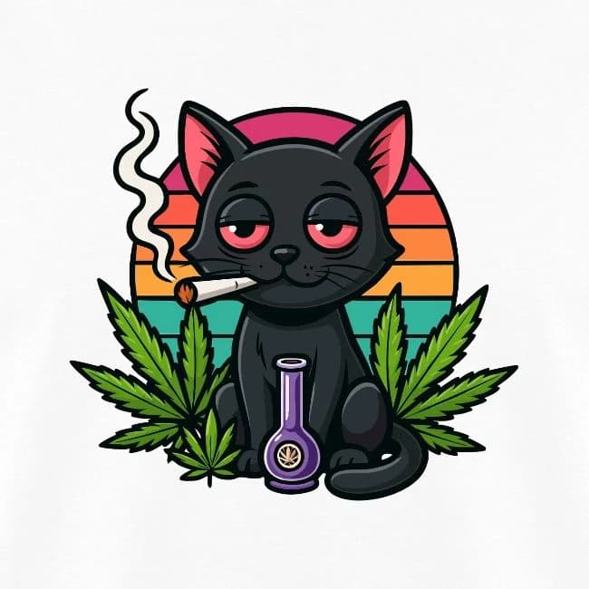 Cat smoking marijuana🌱🚬 thumbnail