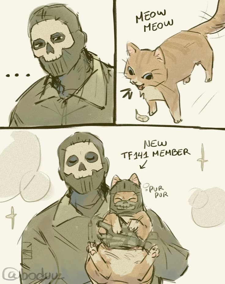 Task force 141 (Ghost is a cat person?!) thumbnail