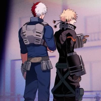 Pro hero, Shoto Todoroki and Katsuki Bakugo thumbnail