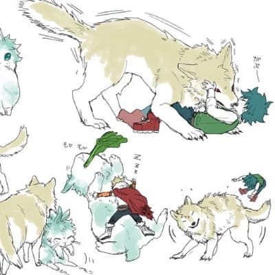 Katsuki Bakugo and Izuku midoriya animals 💥🐺🐰🐺 thumbnail
