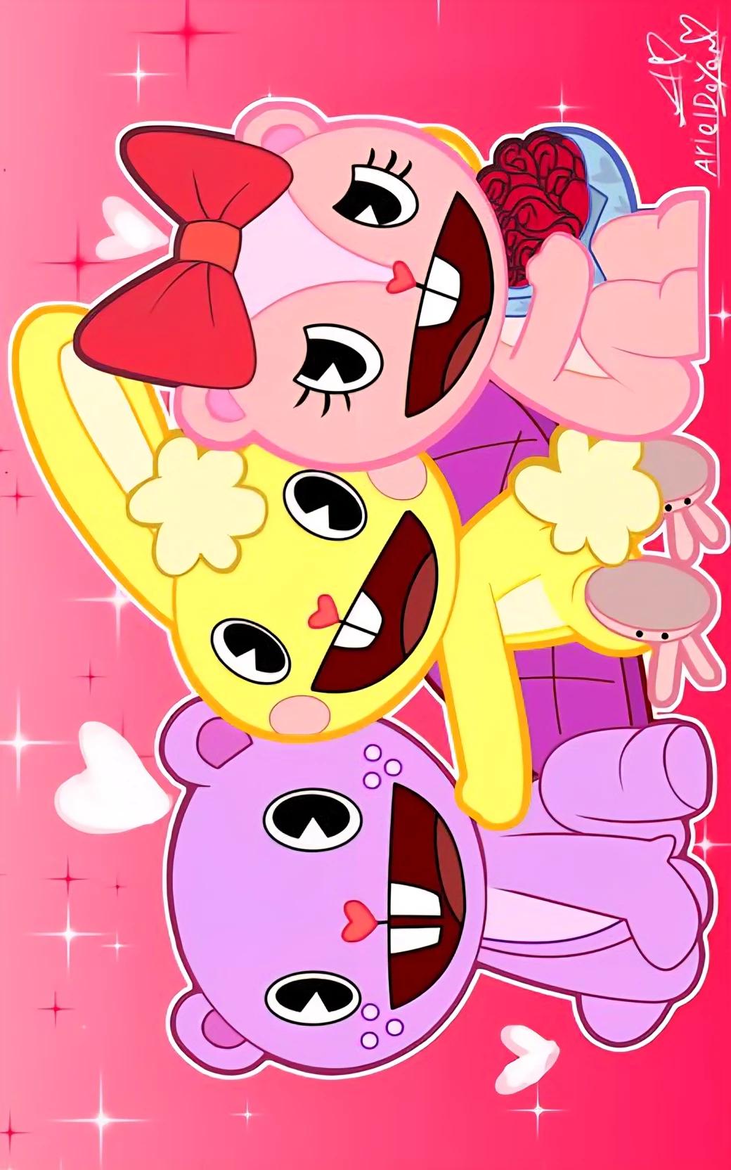 Htf (Happy tree frends): Cuddle, Toothy & Giggle thumbnail