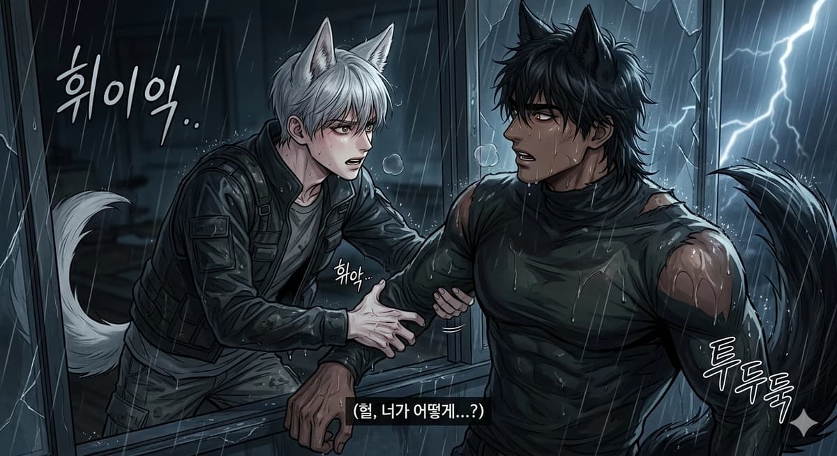Fenrir black wolf in a hurricane thumbnail