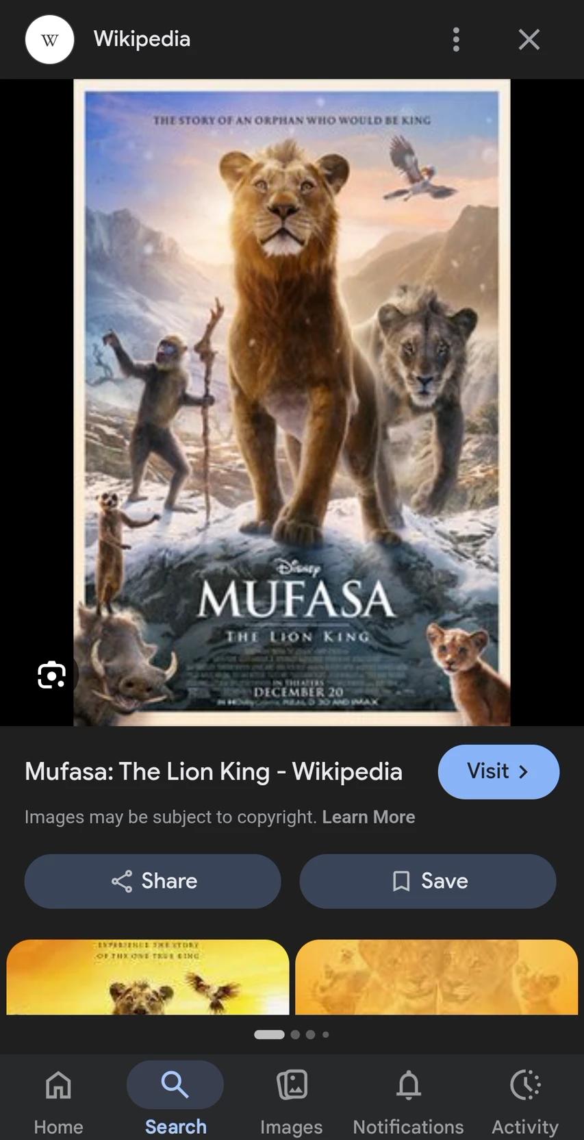 Mufasa The lion king thumbnail