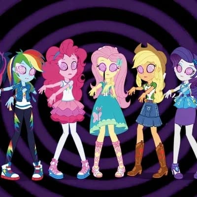 Sunset Shimmer, Rainbow Dash, Pinkie Pie, Flutte thumbnail