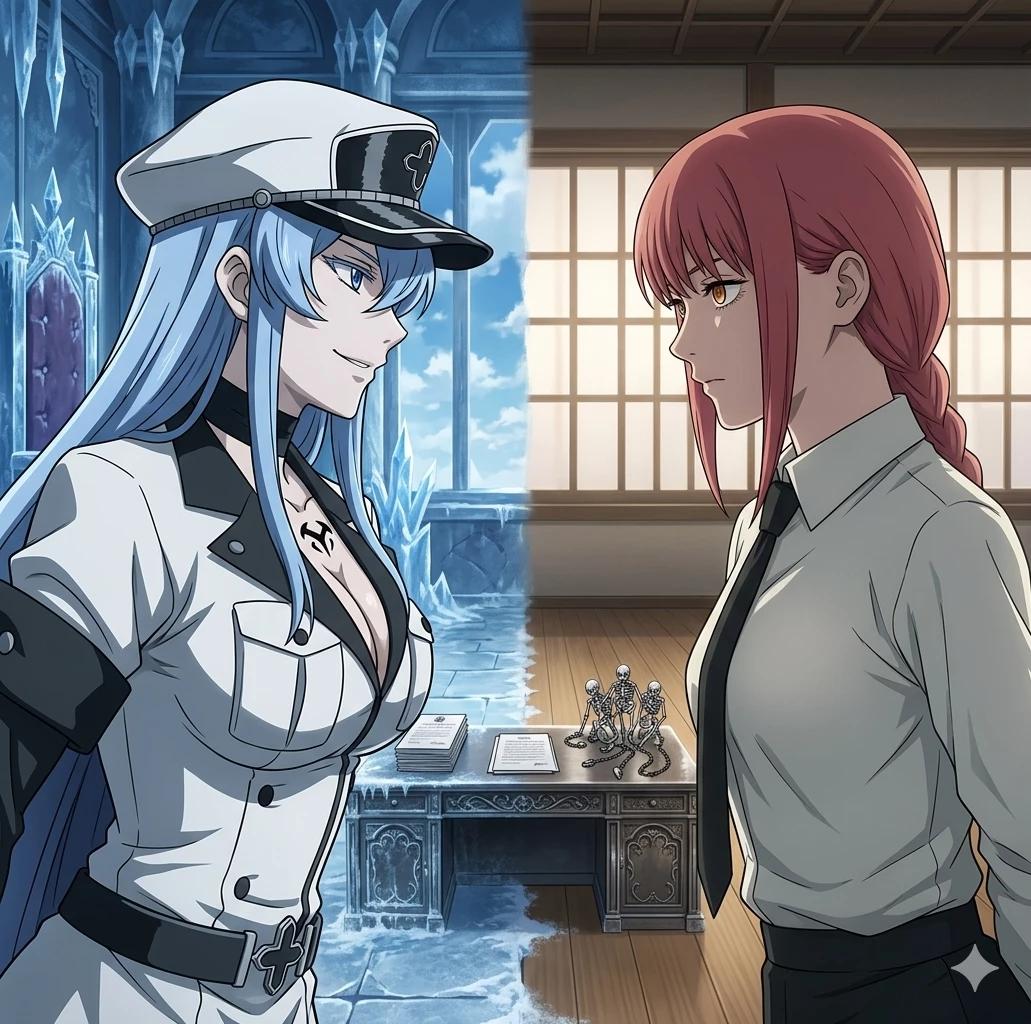 Makima and Esdeath thumbnail