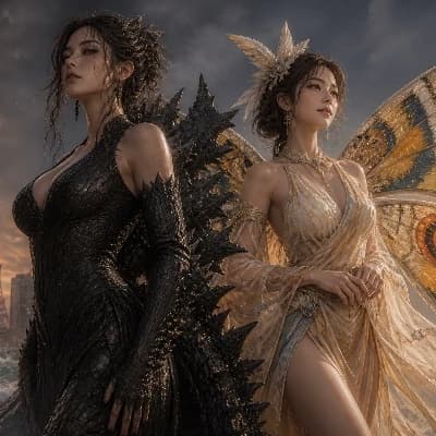 Godzilla and Mothra Harem  thumbnail