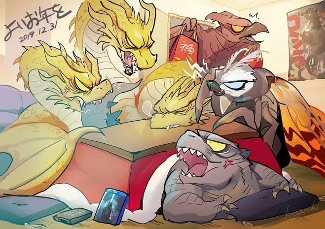 Godzilla, mothra, ghidora (ichi, ni y Kevin) y rodan thumbnail