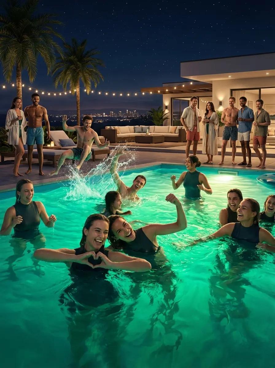 Friends at a pool thumbnail