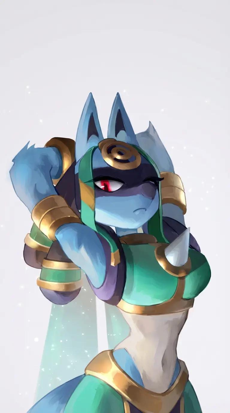Kayla (The female and egyptian Lucario) thumbnail