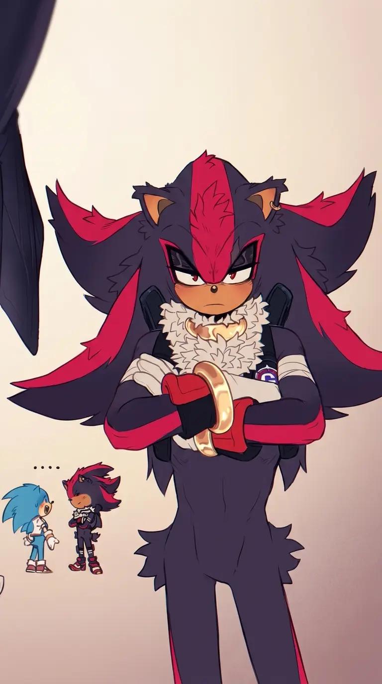 Shadow the half-wolf hedgehog. thumbnail