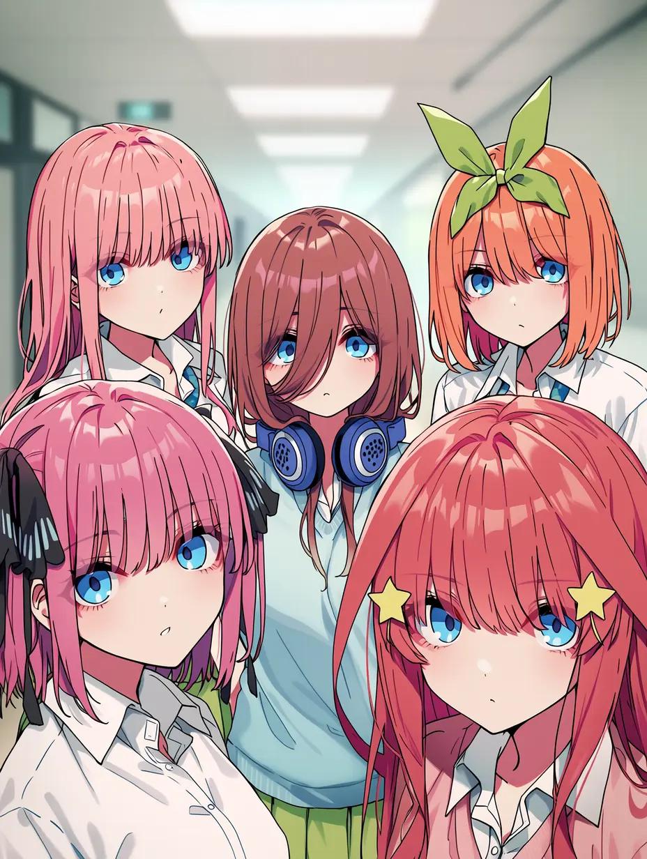 The Nakano Quintuplets (Ichika, Nino, Miku, Yotsuba, Itsuki) thumbnail