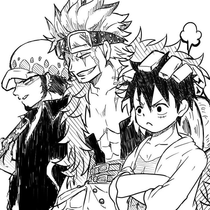 Law, kid e luffy thumbnail