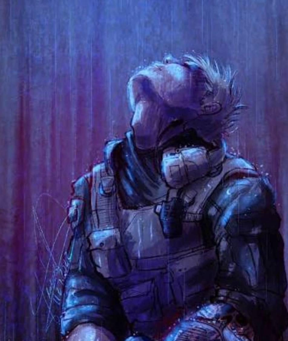 Simon ghost riley - sitting in the rain  thumbnail