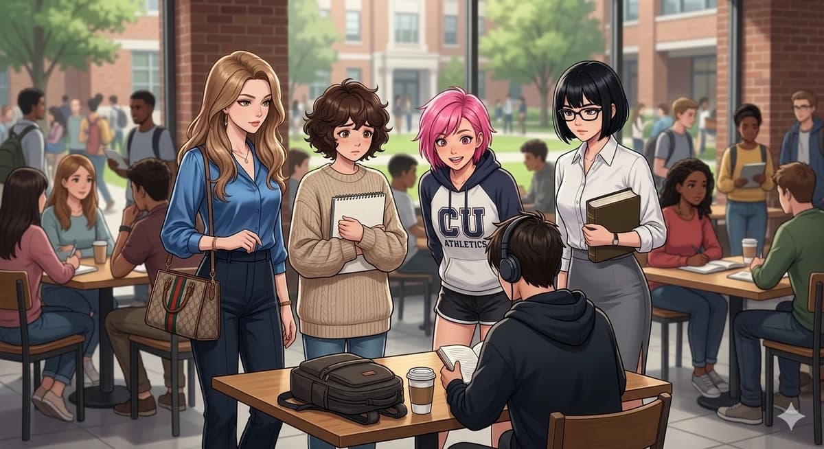 Las 4 chicas más hermosas del campus  thumbnail