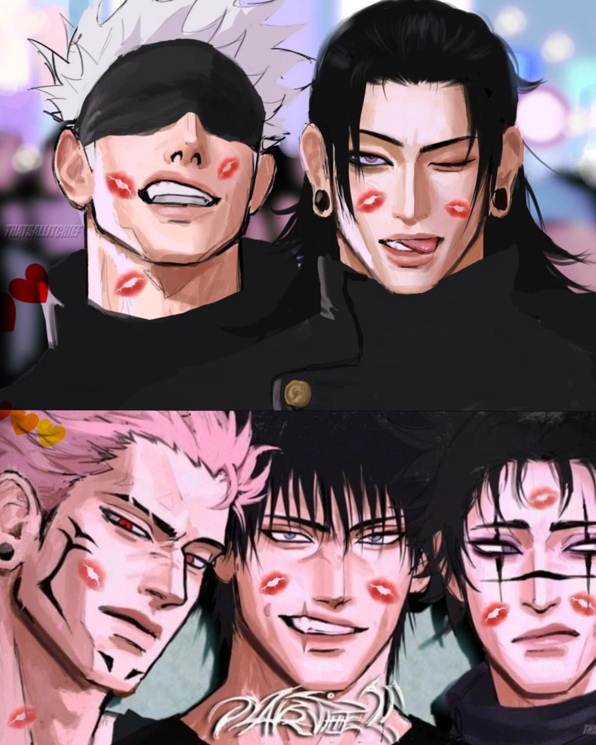 Gojo, Geto, Sukuna, Toji, Choso and Mahto thumbnail