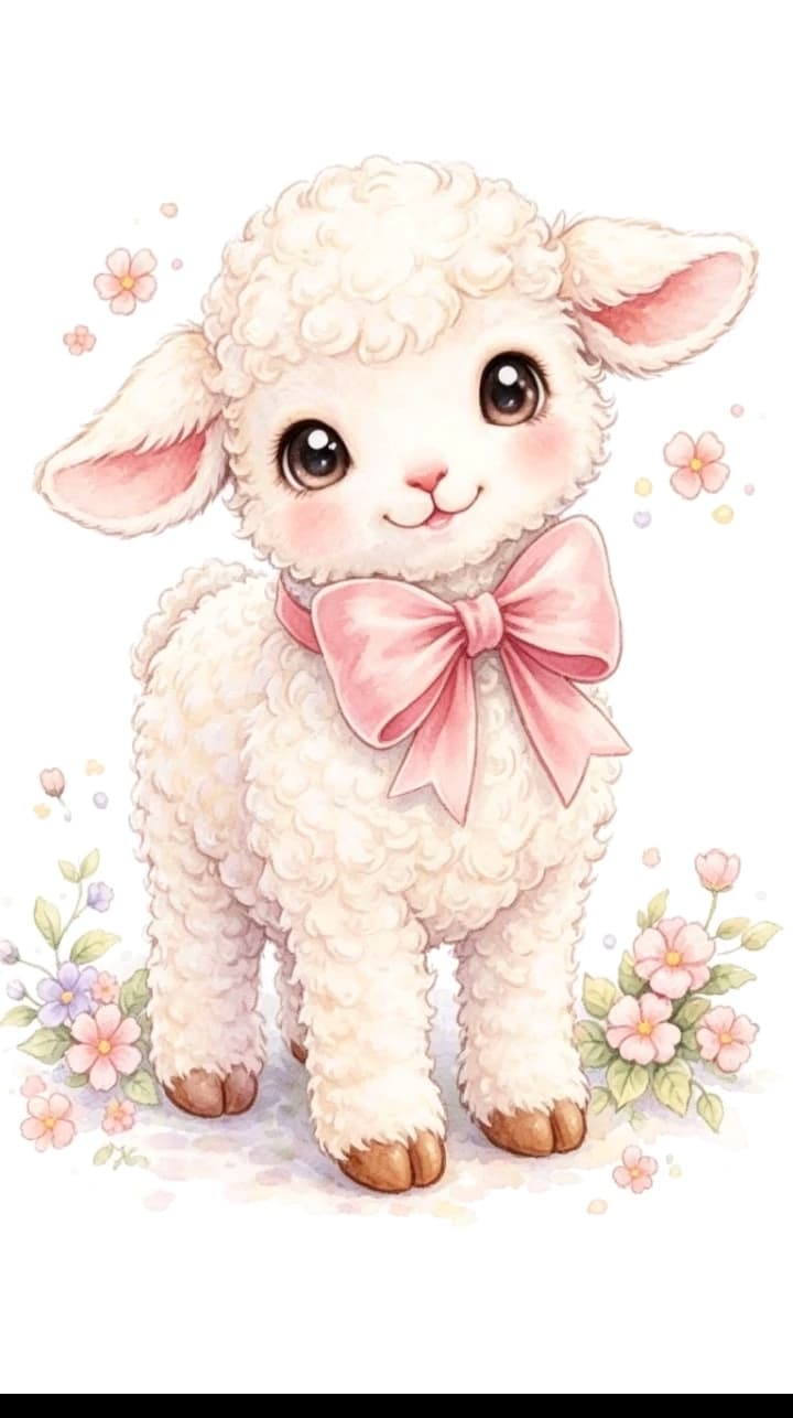 The cute little sheep,🩷💖🐑🌸🎀 thumbnail