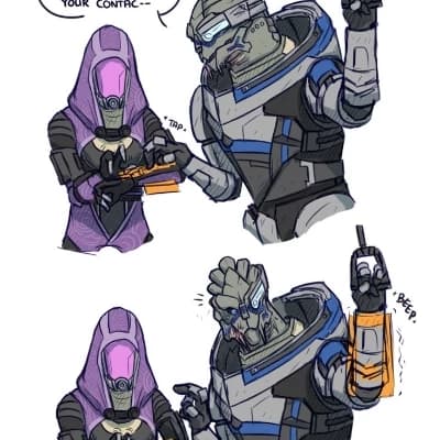 Tali'Zorah and Garrus Vakarian thumbnail