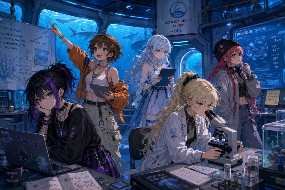 Your new crewmates Nyx, Maya, Elara, Sophie and Rin thumbnail